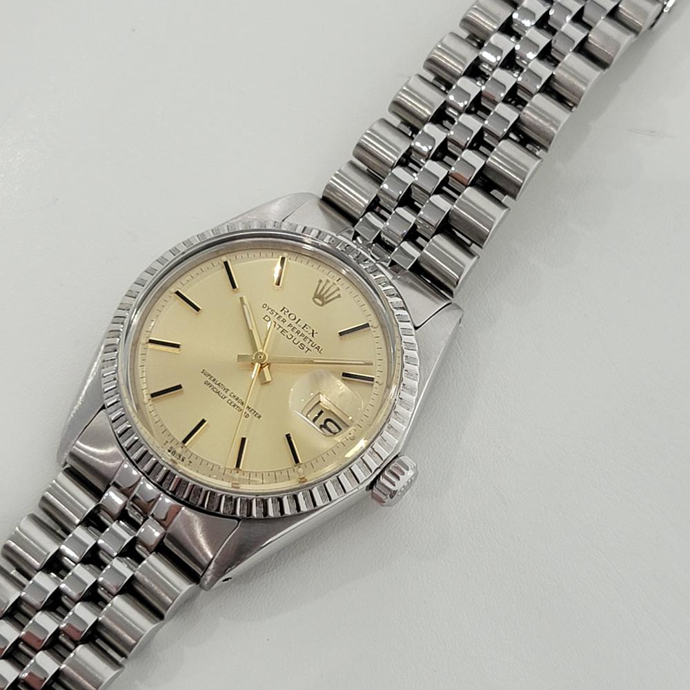 Men's Mens Rolex Oyster Datejust 1603 Automatic 1970s Swiss Vintage RA226 For Sale