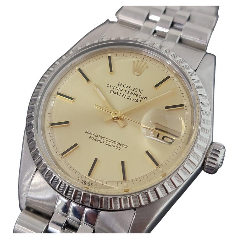 Mens Rolex Oyster Datejust 1603 Automatic 1970s Swiss Vintage RA226 For  Sale at 1stDibs