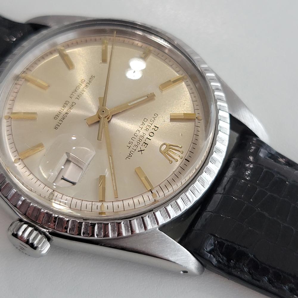 Mens Rolex Oyster Datejust 1603 Automatic with Date 1970s Vintage RA314B In Excellent Condition For Sale In Beverly Hills, CA