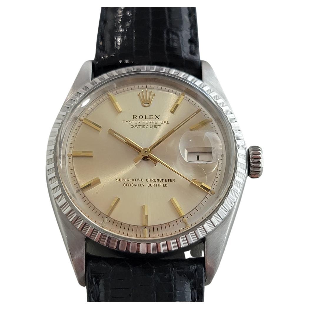 Mens Rolex Oyster Datejust 1603 Automatic with Date 1970s Vintage RA314B For Sale