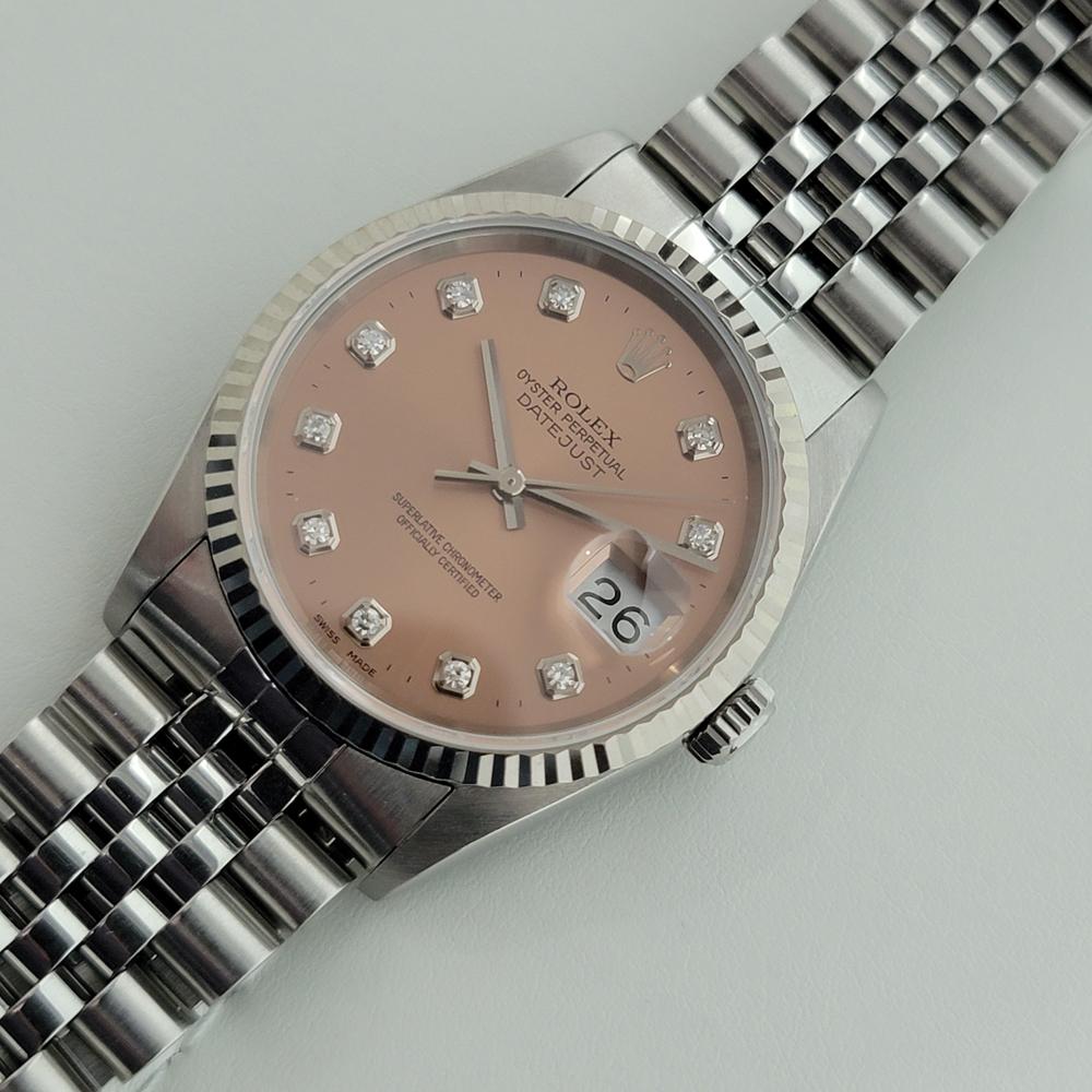 Herren Rolex Oyster Datejust 16234 18k SS Automatik-Diamant-Zifferblatt 1990er Jahre RJC147 1