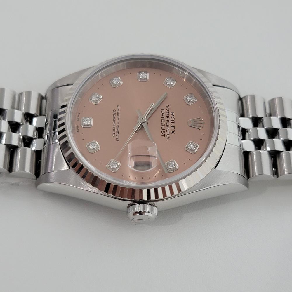 Herren Rolex Oyster Datejust 16234 18k SS Automatik-Diamant-Zifferblatt 1990er Jahre RJC147 2