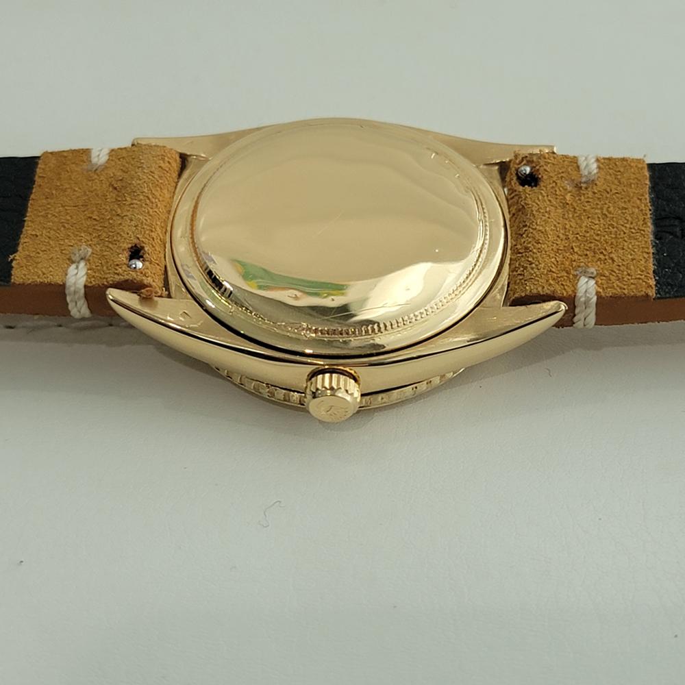 Mens Rolex Oyster Datejust 1625 Thunderbird 18k Gold 36mm Automatic 1960s RA432 5