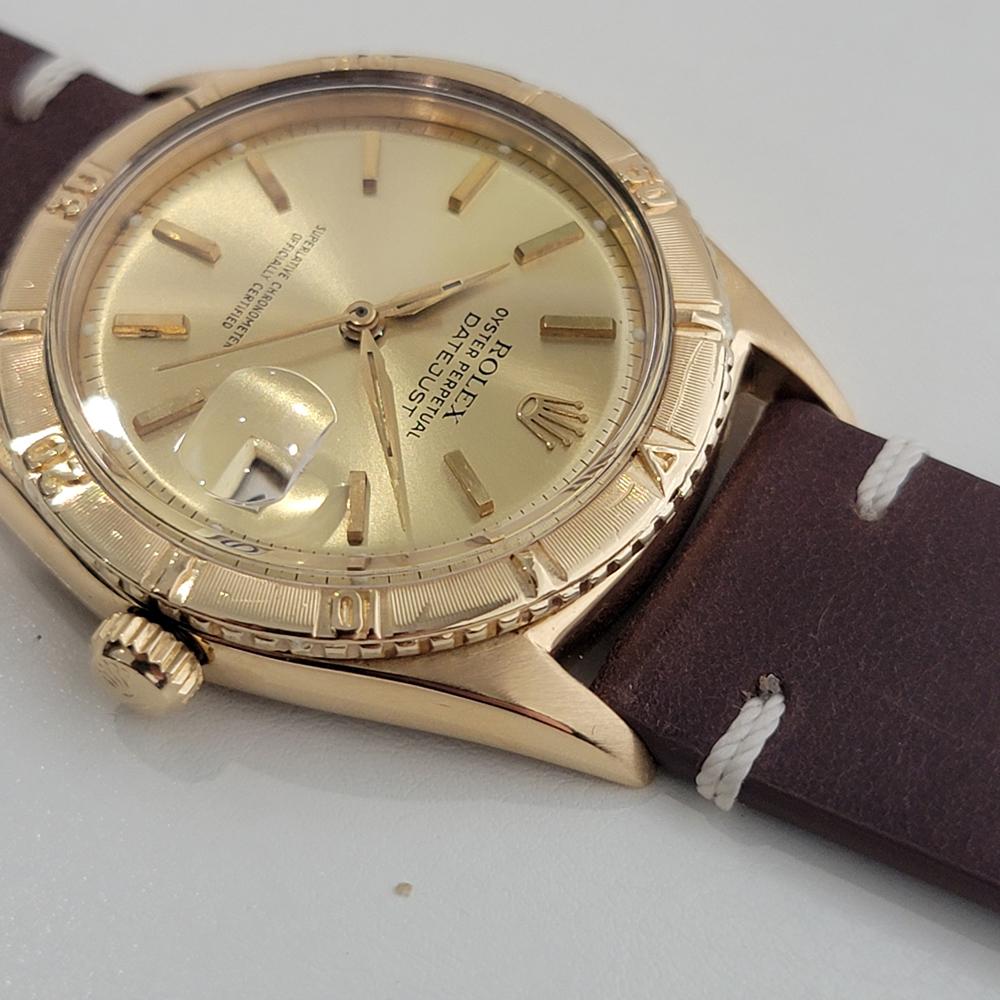 Mens Rolex Oyster Datejust 1625 Thunderbird 18k Gold 36mm Automatic 1960s RA432B 1