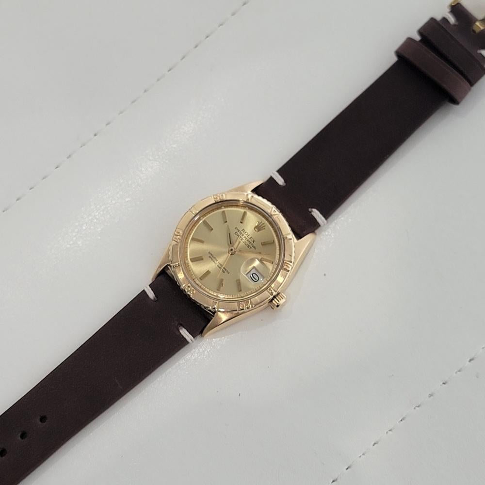 Mens Rolex Oyster Datejust 1625 Thunderbird 18k Gold 36mm Automatic 1960s RA432B 2