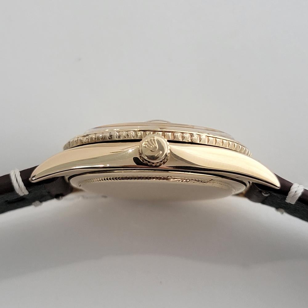 Mens Rolex Oyster Datejust 1625 Thunderbird 18k Gold 36mm Automatic 1960s RA432B 4