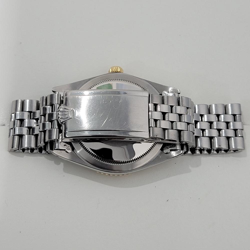 Mens Rolex Oyster Datejust 1625 Thunderbird 18k SS 36mm Automatic 1960s RA421 5