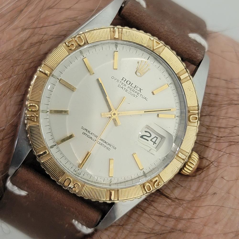 Mens Rolex Oyster Datejust 1625 Thunderbird 18k SS 36mm Automatic 1960s RA421 8
