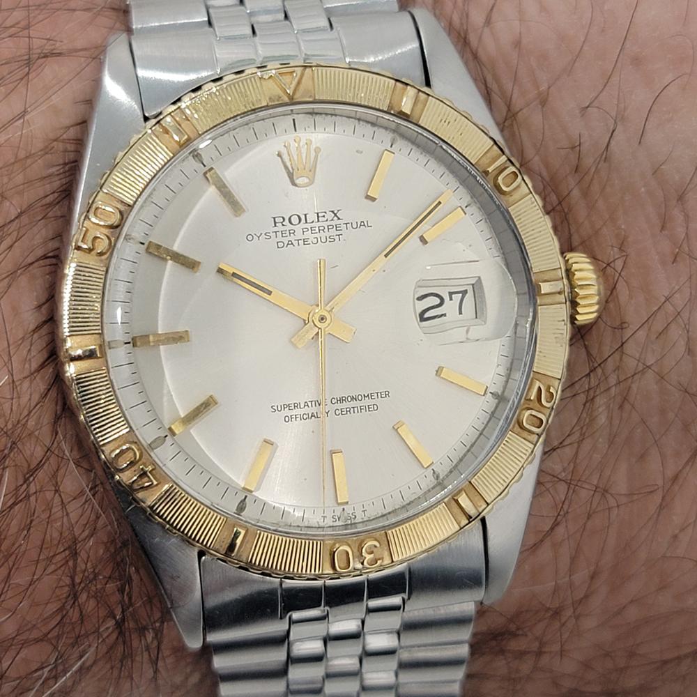 Mens Rolex Oyster Datejust 1625 Thunderbird 18k SS 36mm Automatic 1960s RA421 8