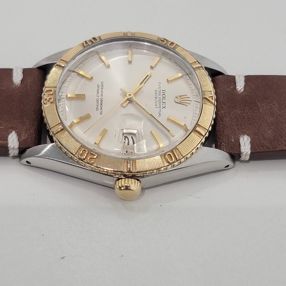 Men's Mens Rolex Oyster Datejust 1625 Thunderbird 18k SS 36mm Automatic 1960s RA421
