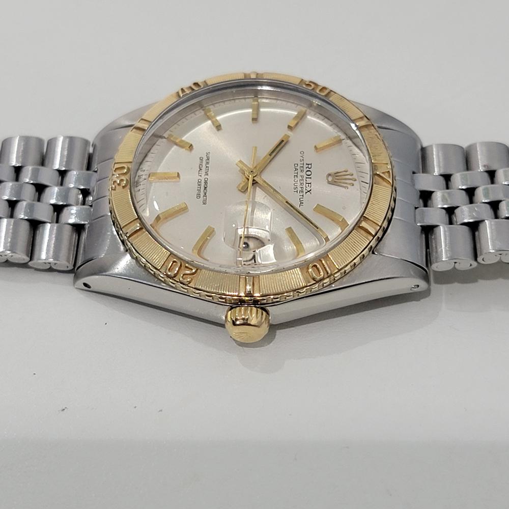 Men's Mens Rolex Oyster Datejust 1625 Thunderbird 18k SS 36mm Automatic 1960s RA421