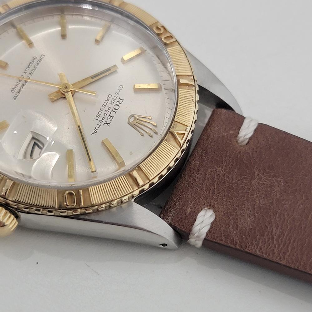Mens Rolex Oyster Datejust 1625 Thunderbird 18k SS 36mm Automatic 1960s RA421 1