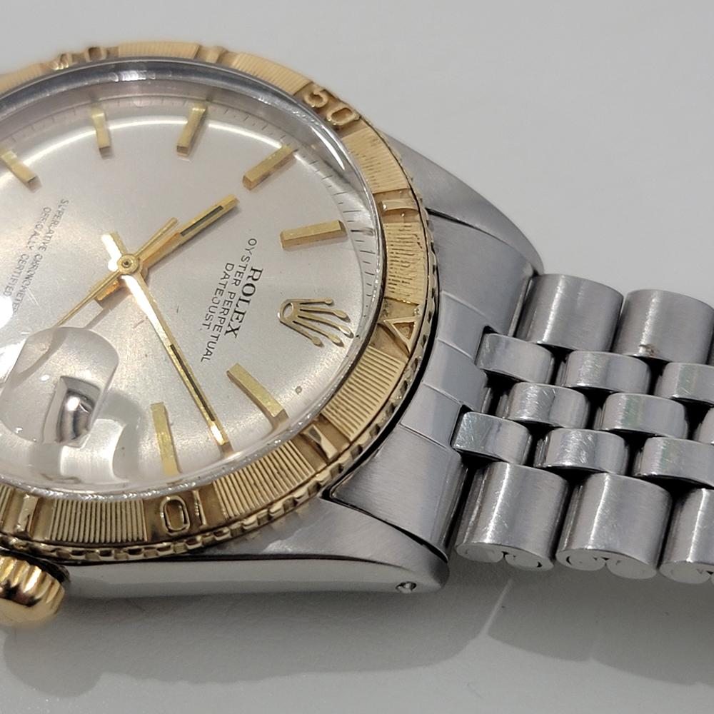 Mens Rolex Oyster Datejust 1625 Thunderbird 18k SS 36mm Automatic 1960s RA421 1