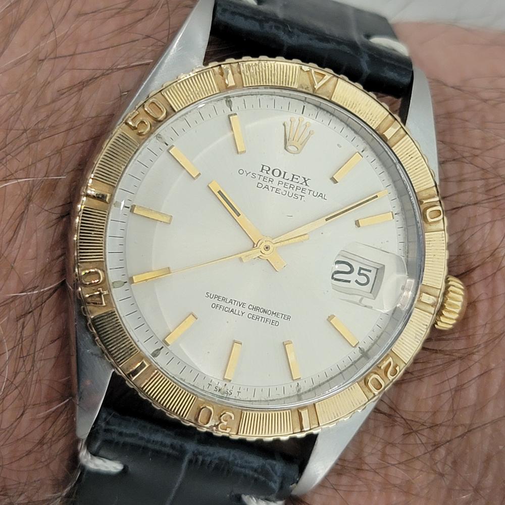 Mens Rolex Oyster Datejust 1625 Thunderbird 18k SS 36mm Automatic 1960s RA421B 8