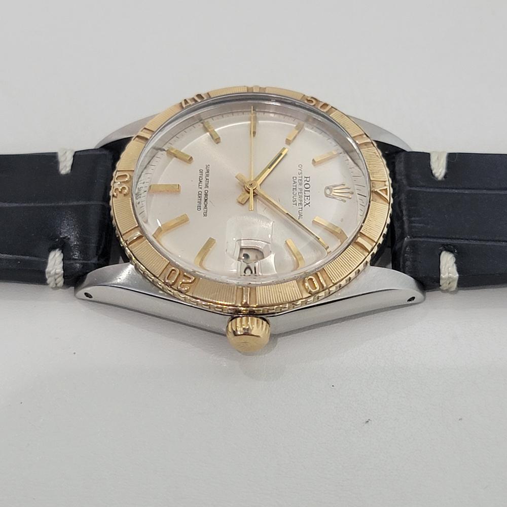 Men's Mens Rolex Oyster Datejust 1625 Thunderbird 18k SS 36mm Automatic 1960s RA421B