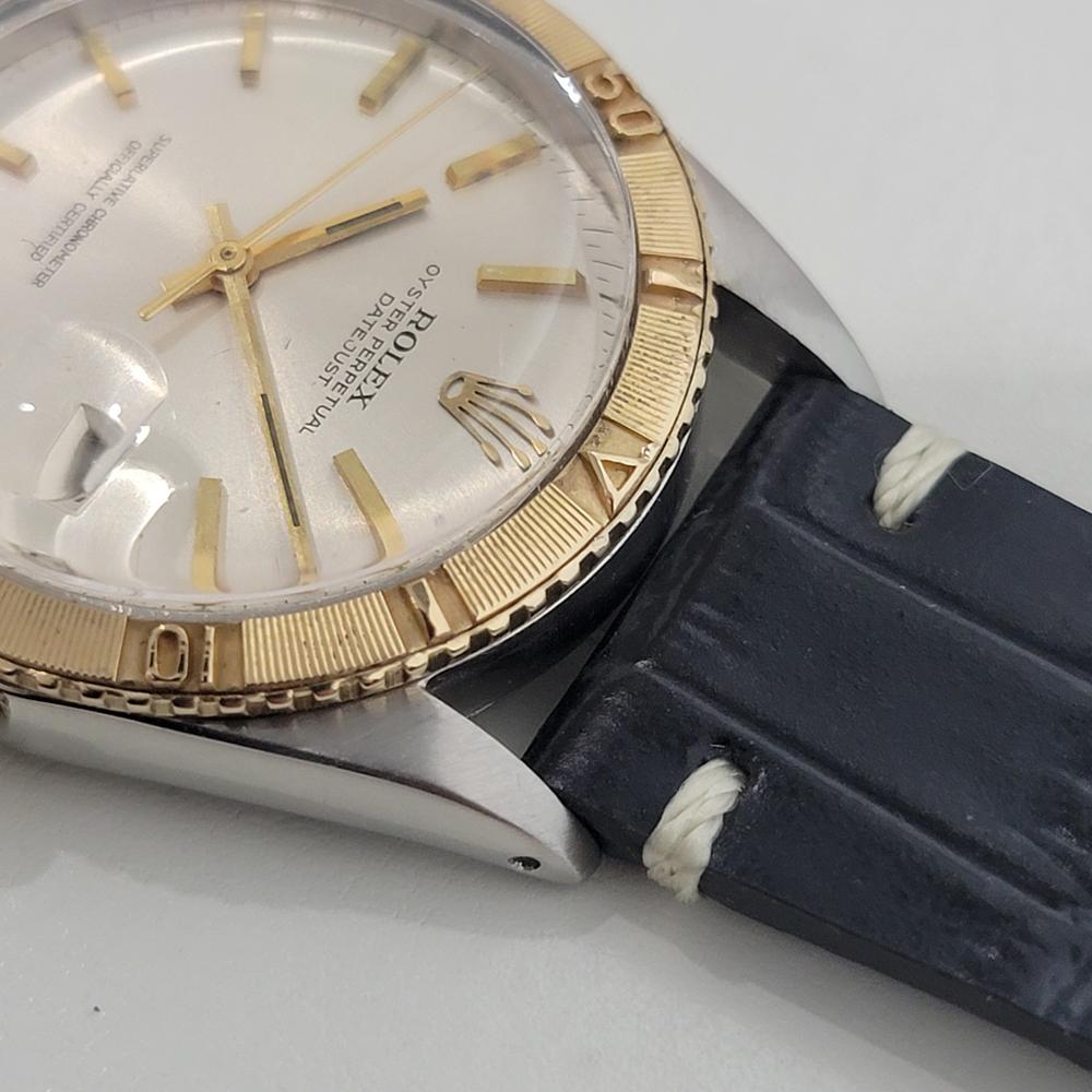 Mens Rolex Oyster Datejust 1625 Thunderbird 18k SS 36mm Automatic 1960s RA421B 1