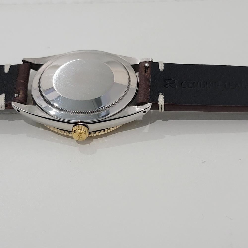 Mens Rolex Oyster Datejust 1625 Thunderbird 18k SS 36mm Automatic 1960s RA458 For Sale 5