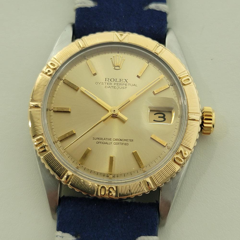 Atemberaubender Klassiker, Rolex Oyster Perpetual Datejust 1625 Turn-O-Graph aus 18 Karat Gold und Edelstahl, die 