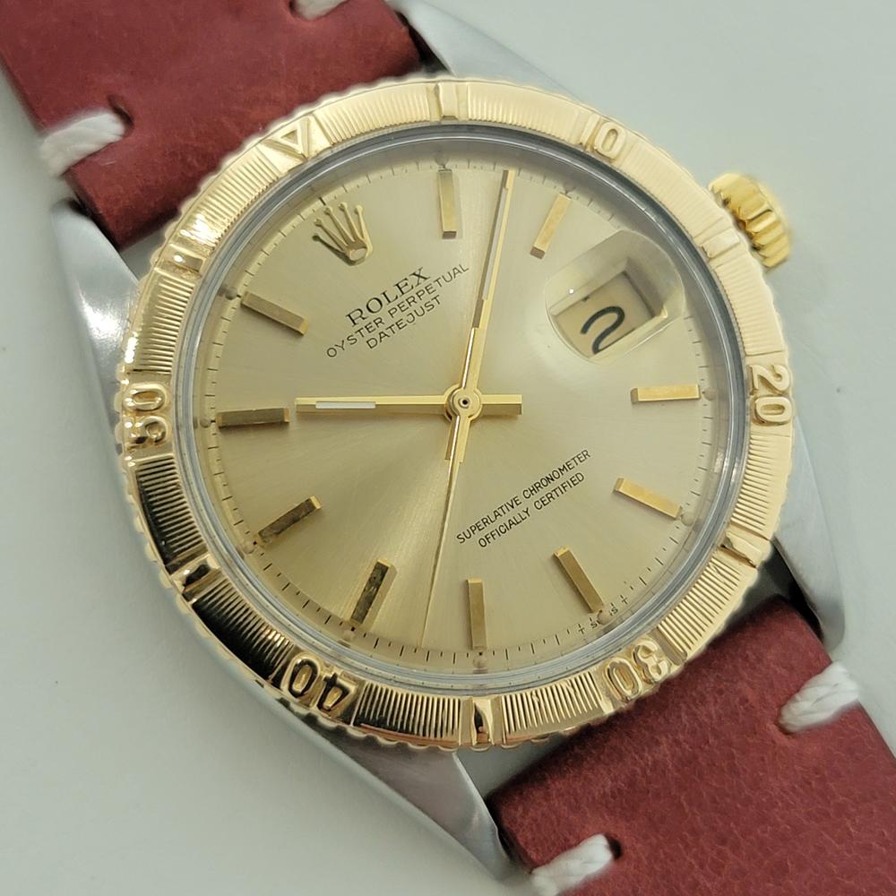 Herren Rolex Oyster Datejust 1625 Thunderbird 18k SS 36mm Automatik 1960er Jahre RA458 (Retro) im Angebot