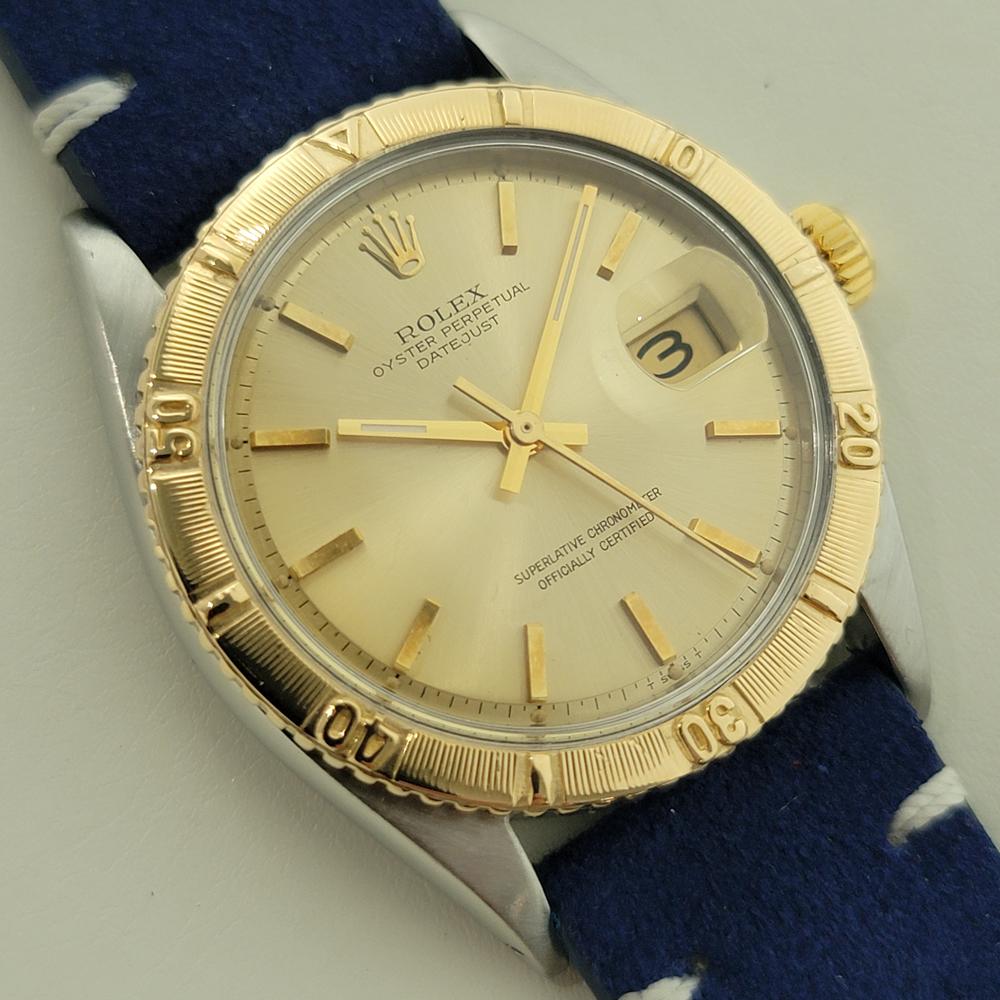 Herren Rolex Oyster Datejust 1625 Thunderbird 18k SS 36mm Automatik 1960s RA459B (Retro) im Angebot