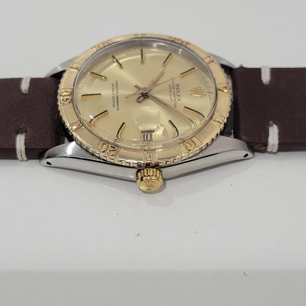 Men's Mens Rolex Oyster Datejust 1625 Thunderbird 18k SS 36mm Automatic 1960s RA458 For Sale