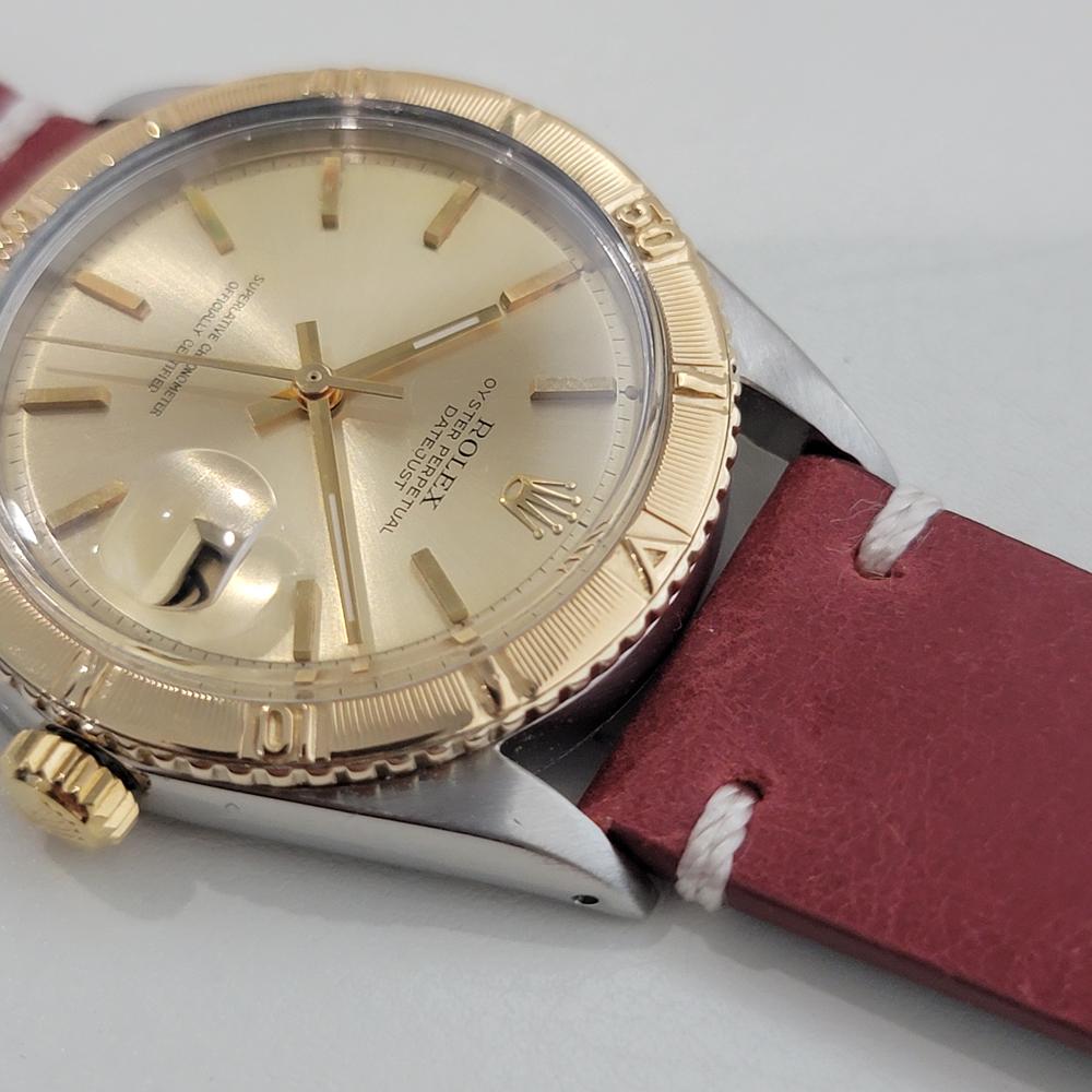 Herren Rolex Oyster Datejust 1625 Thunderbird 18k SS 36mm Automatik 1960er Jahre RA458 im Angebot 2