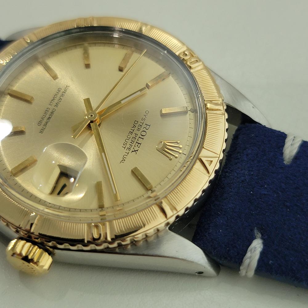 Herren Rolex Oyster Datejust 1625 Thunderbird 18k SS 36mm Automatik 1960s RA459B im Angebot 2