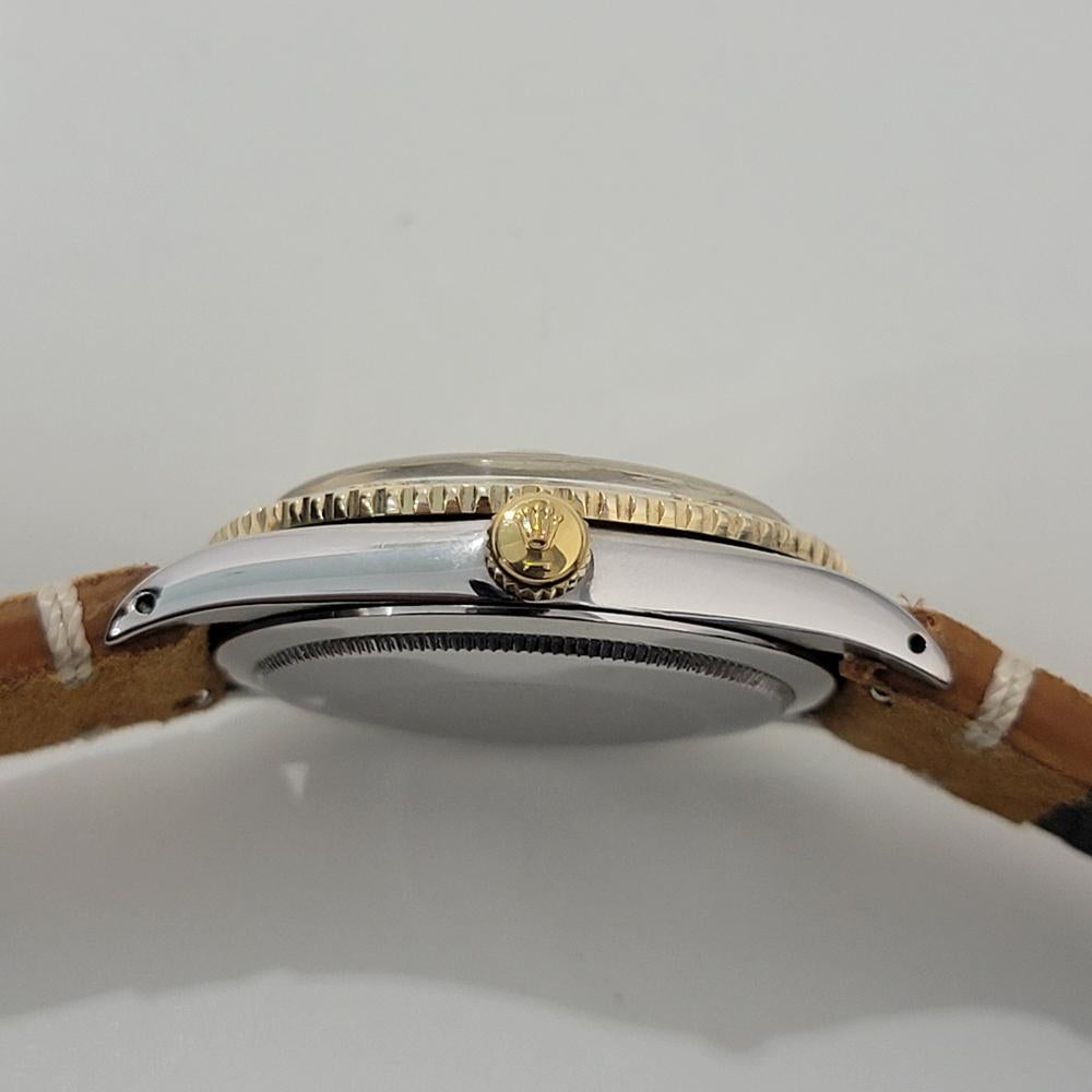 Mens Rolex Oyster Datejust 1625 Thunderbird 18k SS 36mm Automatic 1960s RA458 For Sale 4