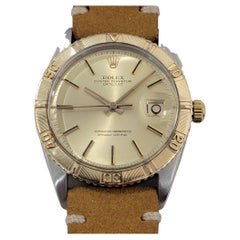 Mens Rolex Oyster Datejust 1625 Thunderbird 18k SS 36mm Automatic 1960s RA458