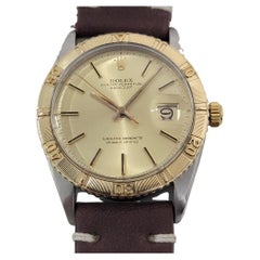 Mens Rolex Oyster Datejust 1625 Thunderbird 18k SS 36mm Automatic 1960s RA458