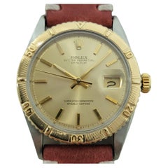 Mens Rolex Oyster Datejust 1625 Thunderbird 18k SS 36mm Automatic 1960s RA458