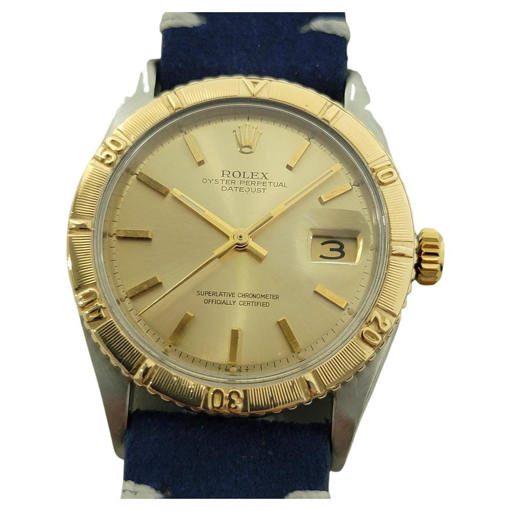 Rolex Oyster Datejust 1625 Thunderbird 18k SS 36mm automatique des années 1960 RA459B