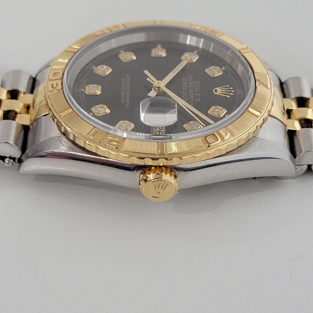 Herren Rolex Oyster Datejust 16263 18k SS Automatik-Diamant Zifferblatt 1990er RJC130 3