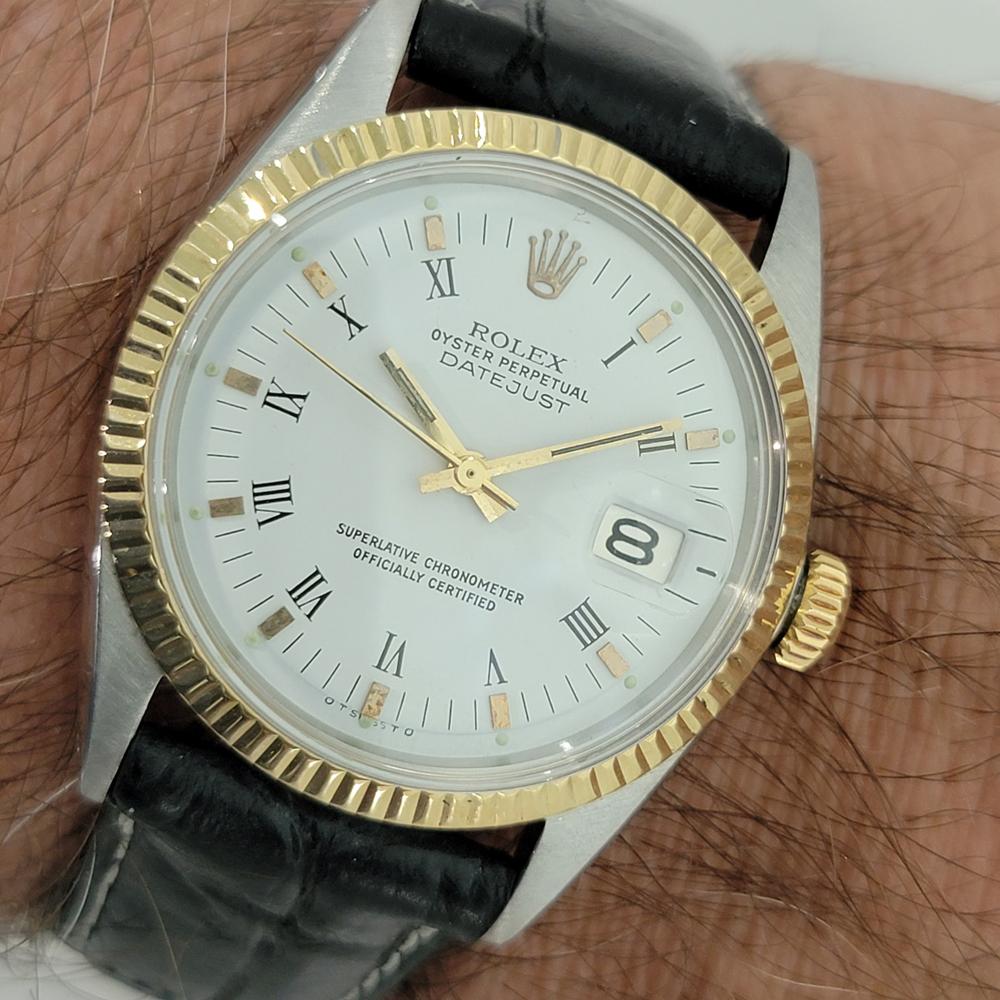 Mens Rolex Oyster Datejust Ref 1600 14k Gold SS Automatic 1960s RA169B 9