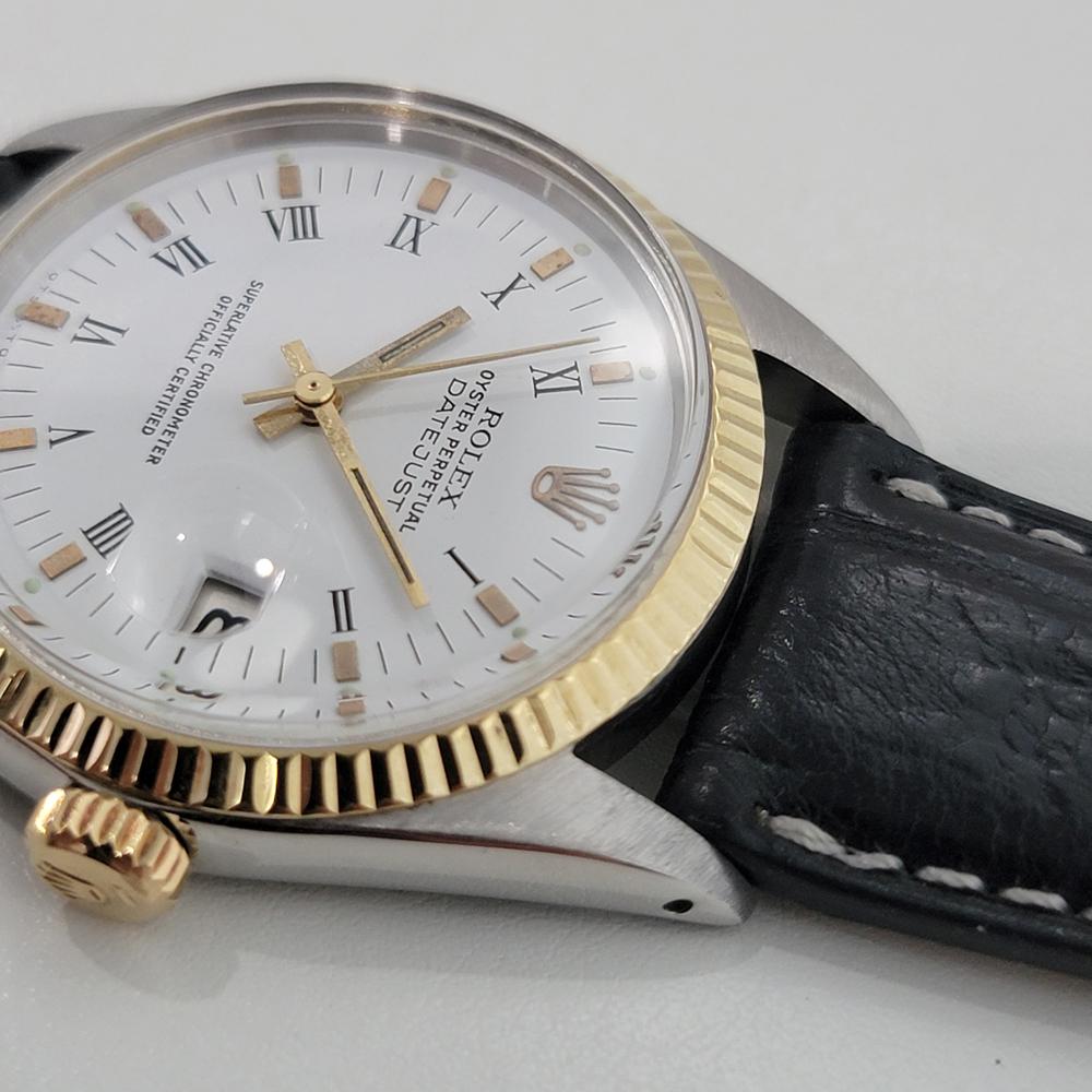 Mens Rolex Oyster Datejust Ref 1600 14k Gold SS Automatic 1960s RA169B 2