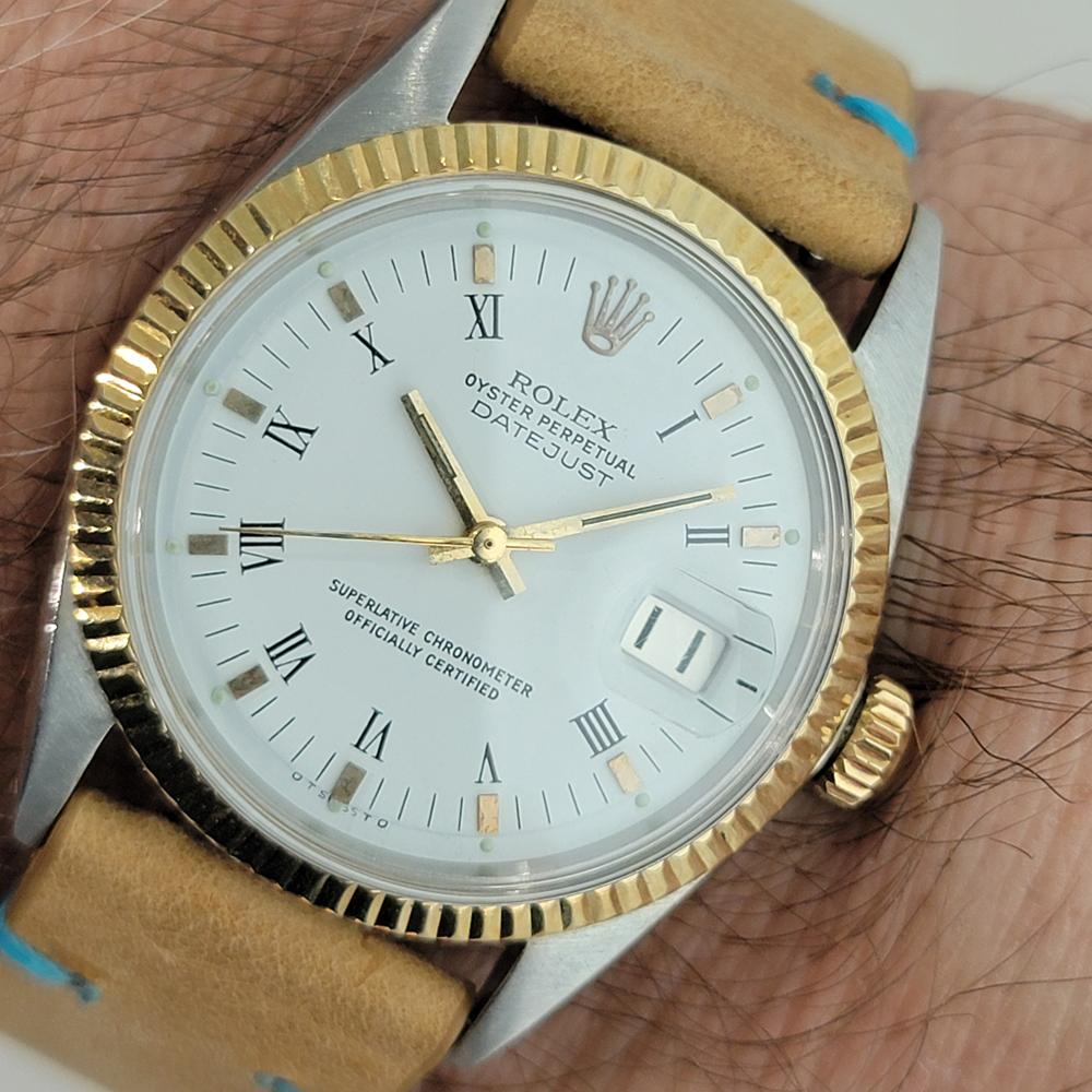 Mens Rolex Oyster Datejust Ref 1600 36mm 14k Gold SS  Automatic 1960s RA169T 9