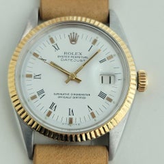 Mens Rolex Oyster Datejust Ref 1600 36mm 14k Gold SS  Automatic 1960s RA169T