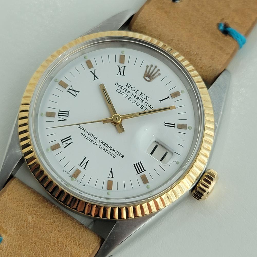 Men's Mens Rolex Oyster Datejust Ref 1600 36mm 14k Gold SS  Automatic 1960s RA169T