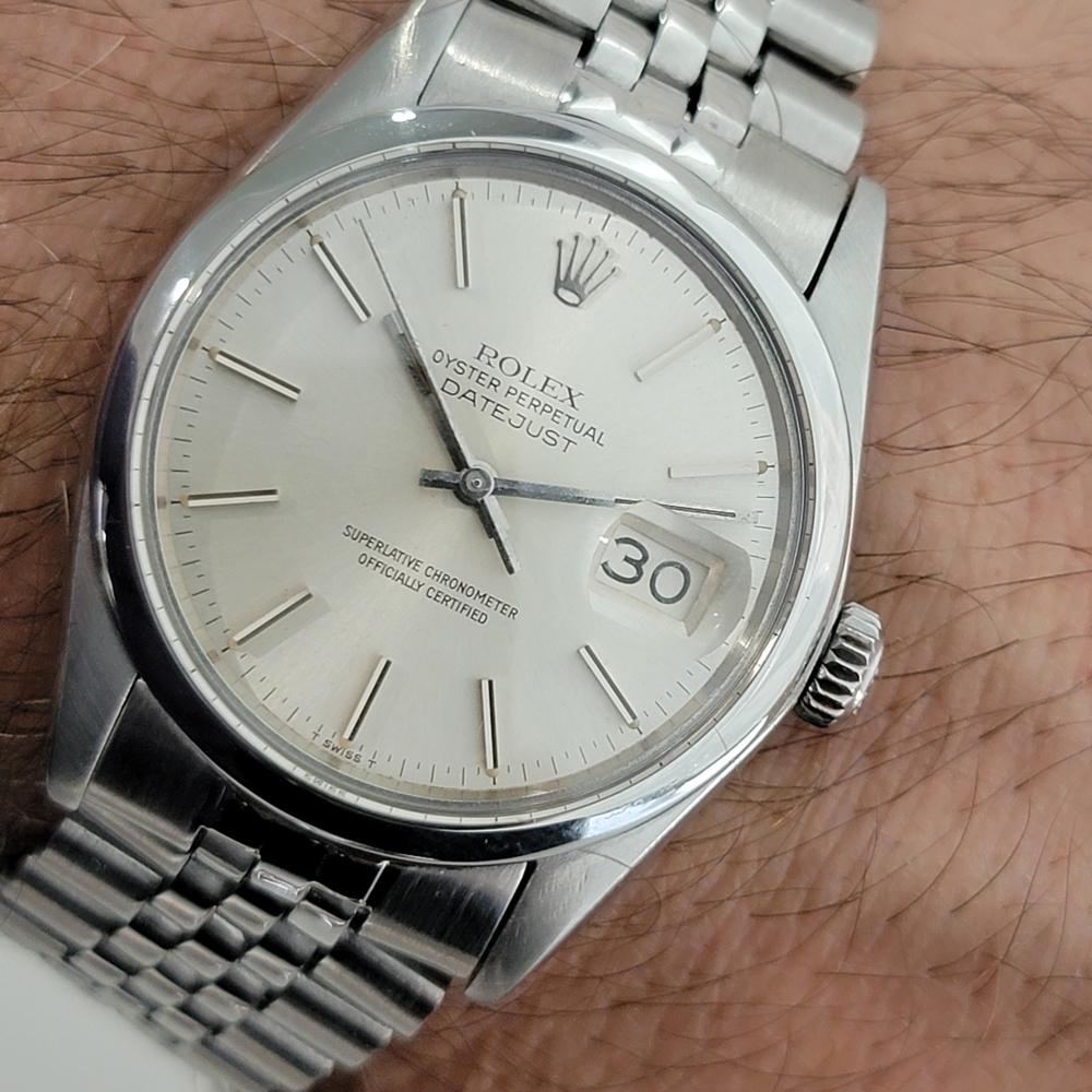 Mens Rolex Oyster Perpetual Datejust Ref 16000 Automatic 1970s Vintage RA315 For Sale 6
