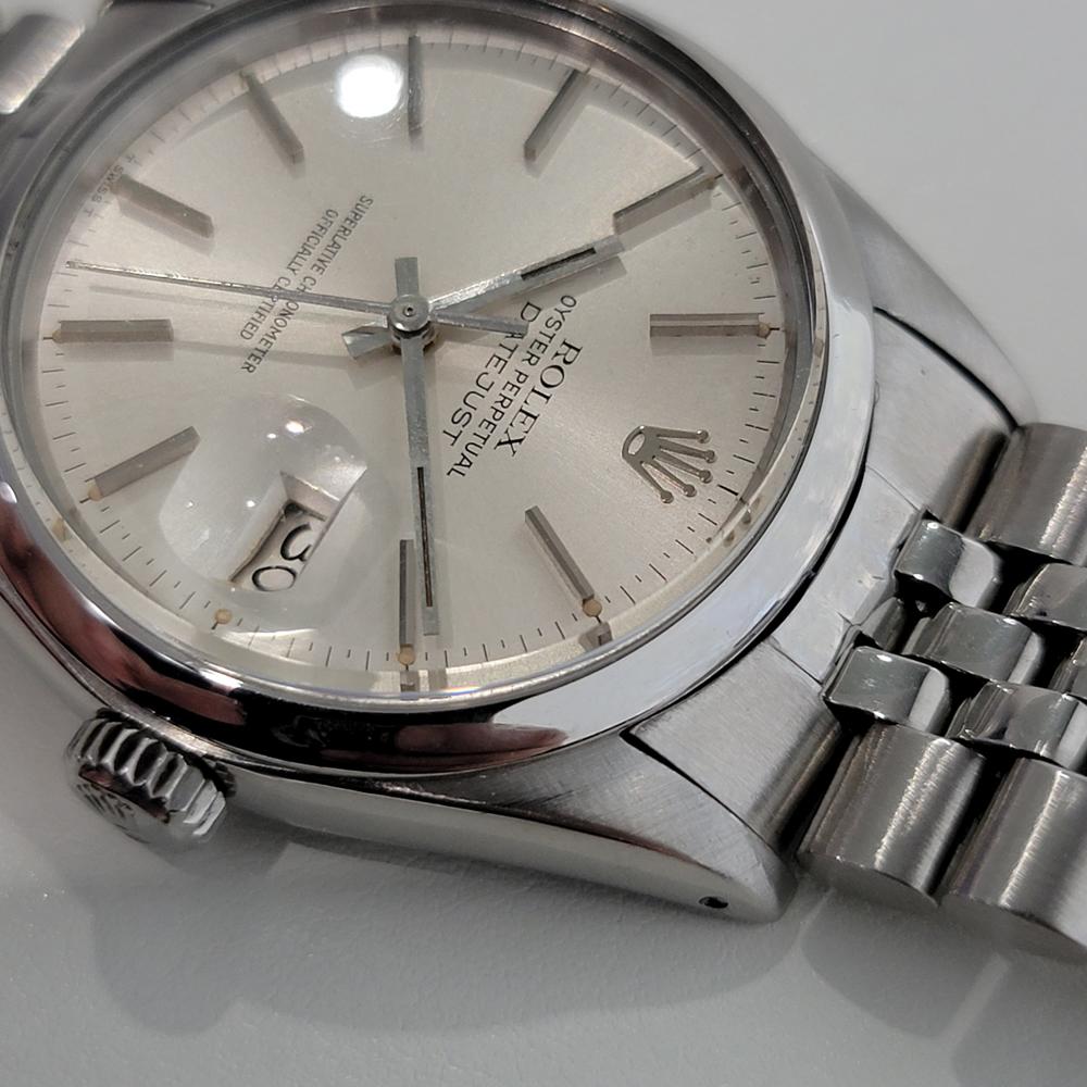 Mens Rolex Oyster Perpetual Datejust Ref 16000 Automatic 1970s Vintage RA315 In Excellent Condition For Sale In Beverly Hills, CA