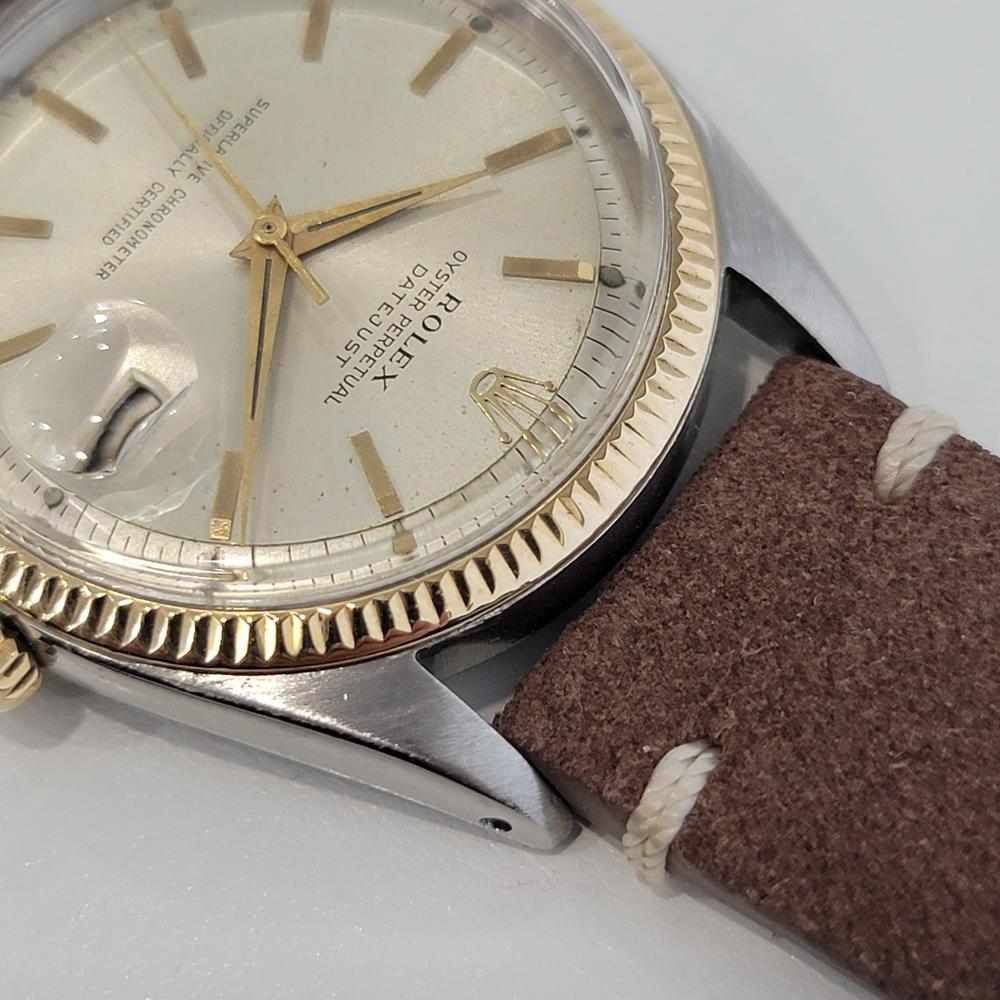 Men's Mens Rolex Oyster Datejust Ref 1601 18k SS Automatic 1960s Vintage RA254B For Sale