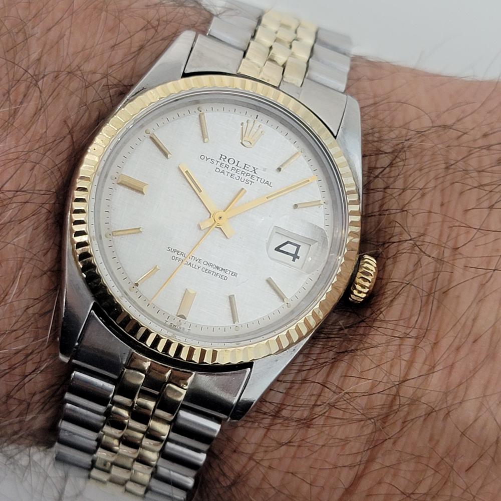 Mens Rolex Oyster Datejust Ref 1601 14k SS Automatic 1970s Vintage RJC178 5