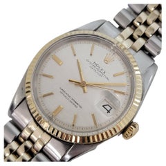 Mens Rolex Oyster Datejust Ref 1601 14k SS Automatic 1970s Vintage RJC178