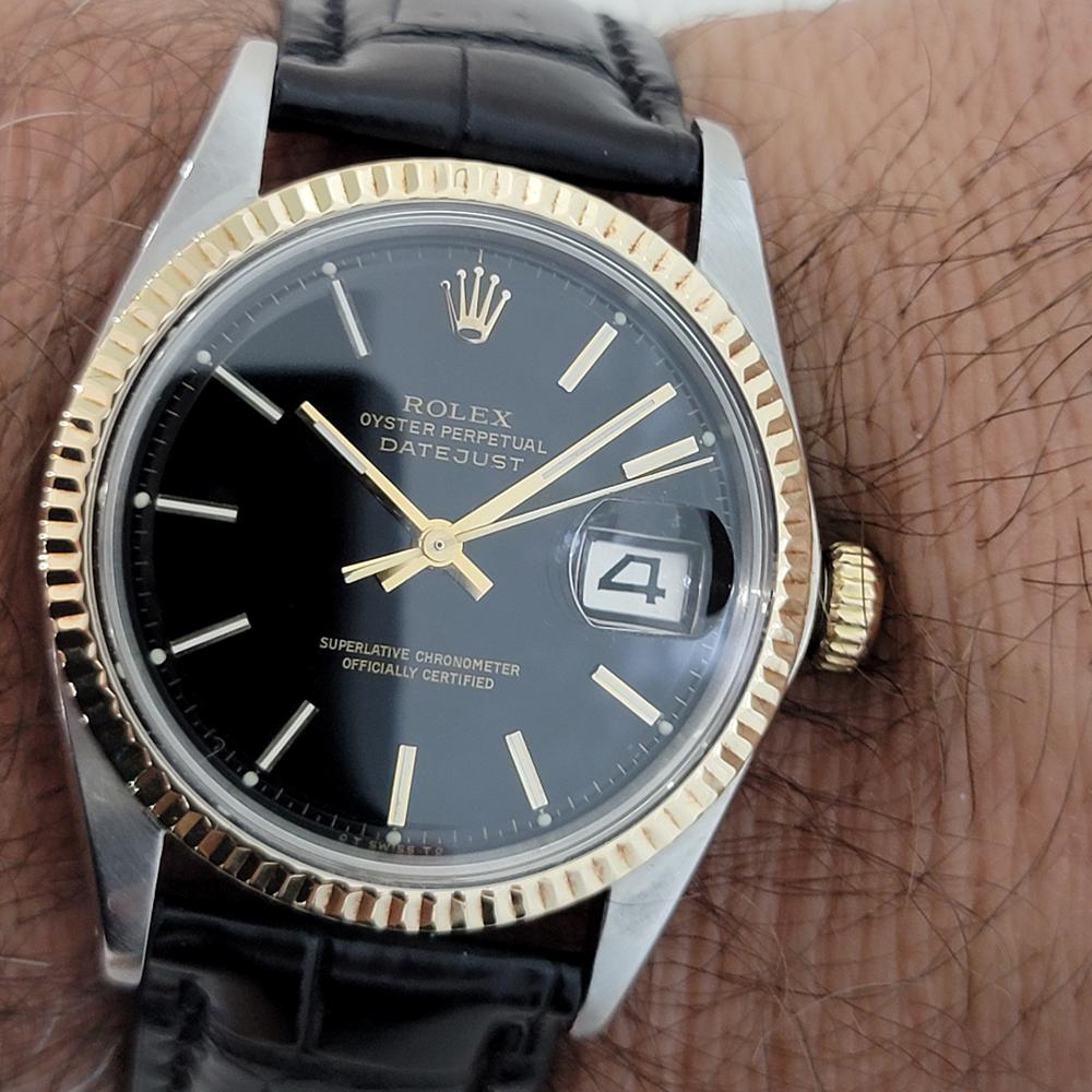 Mens Rolex Oyster Datejust Ref 1601 18k SS Automatic 1970s Vintage RJC172 9