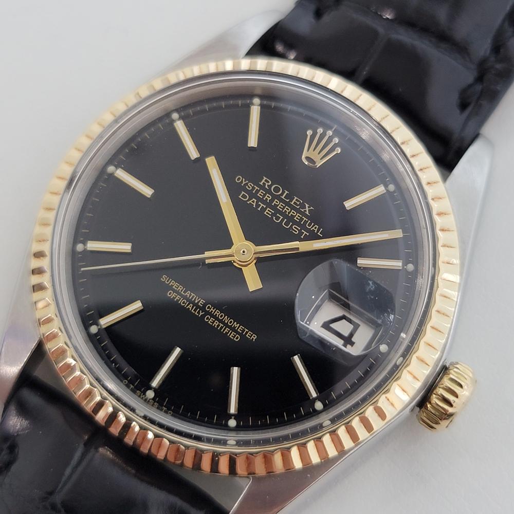 Men's Mens Rolex Oyster Datejust Ref 1601 18k SS Automatic 1970s Vintage RJC172
