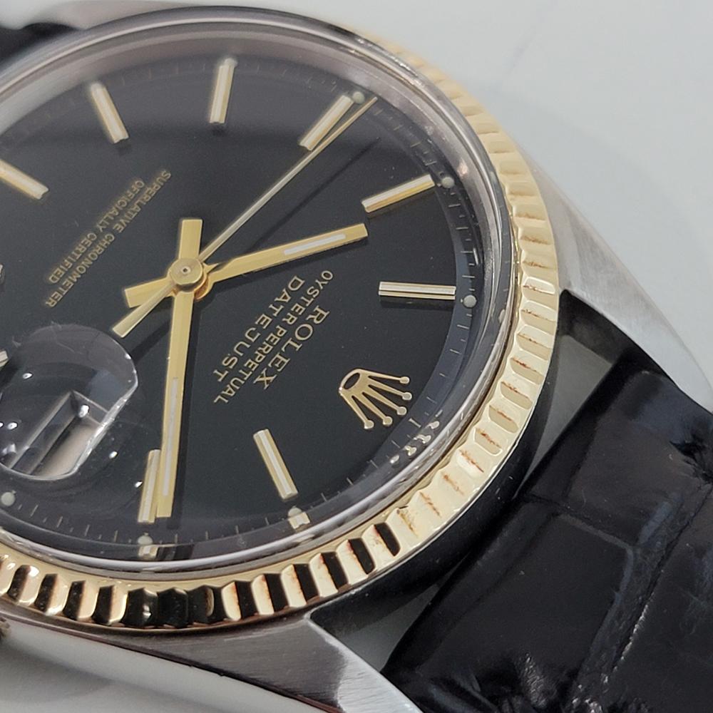 Mens Rolex Oyster Datejust Ref 1601 18k SS Automatic 1970s Vintage RJC172 3
