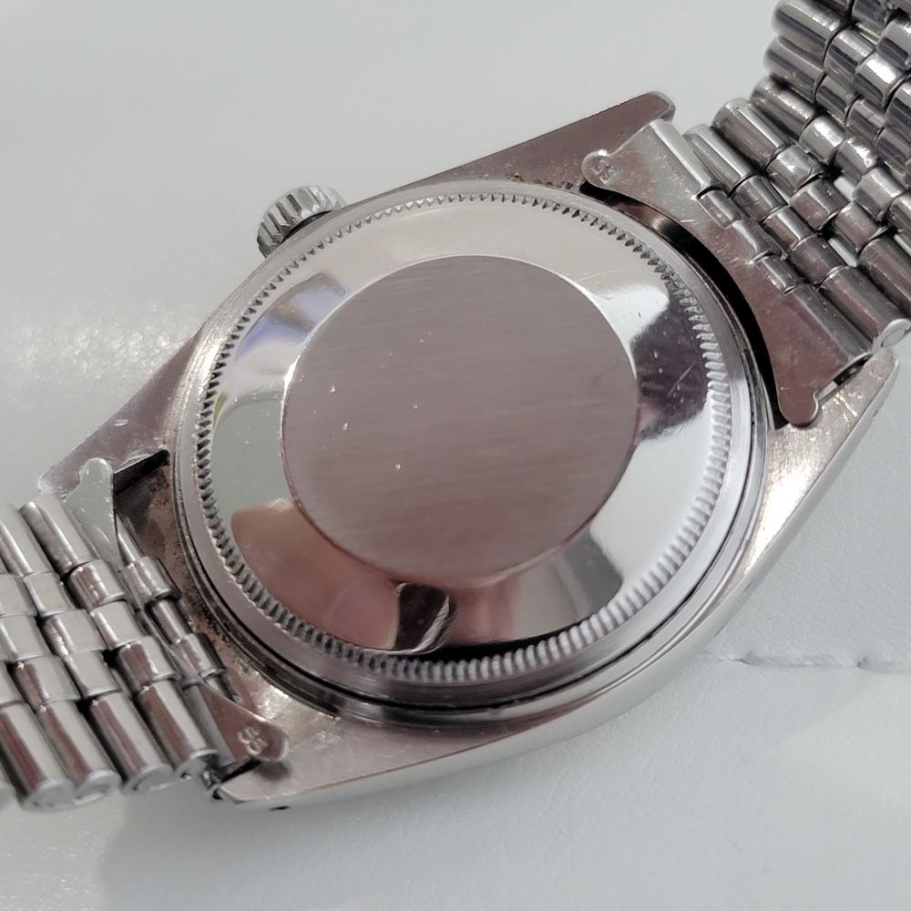 Mens Rolex Oyster Datejust Ref 1601 18k White Gold SS Automatic 1970s RA337 For Sale 2