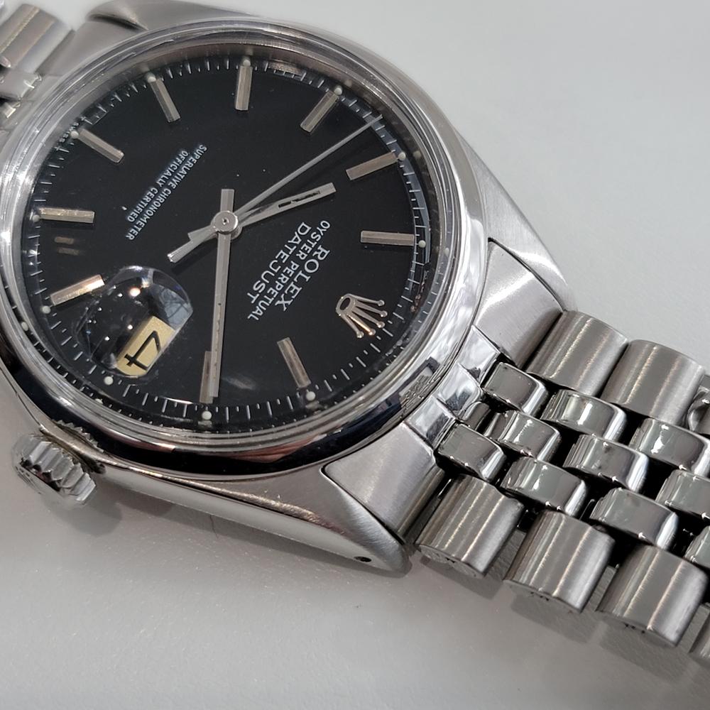 Mens Rolex Oyster Datejust Ref 1601 Automatic 1960s Swiss Vintage RA131S In Excellent Condition For Sale In Beverly Hills, CA