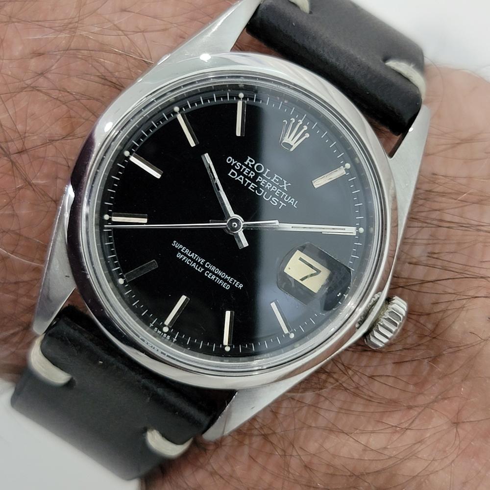 Mens Rolex Oyster Datejust Ref 1601 Automatic 1960s Vintage Swiss RA131B For Sale 5