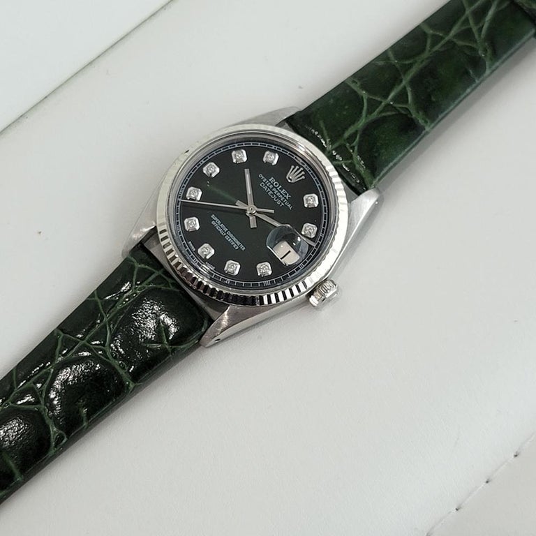 Mens Rolex Oyster Datejust Ref 1601 Diamond Markers Automatic 1970s ...